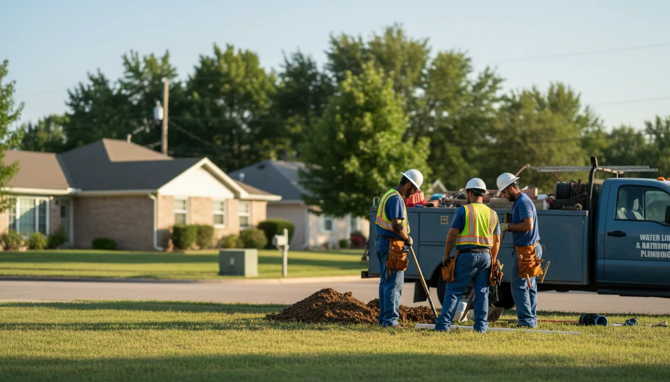 Residential water line and bathroom plumbing service in Holmes, PA